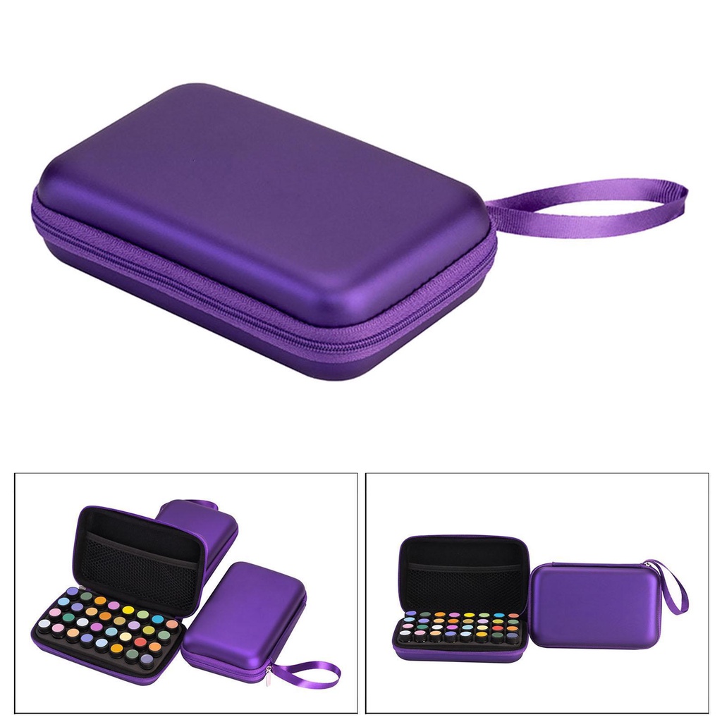 Túi Da PU 32 Chai Tinh Dầu Thơm Dễ Dàng Mang Theo