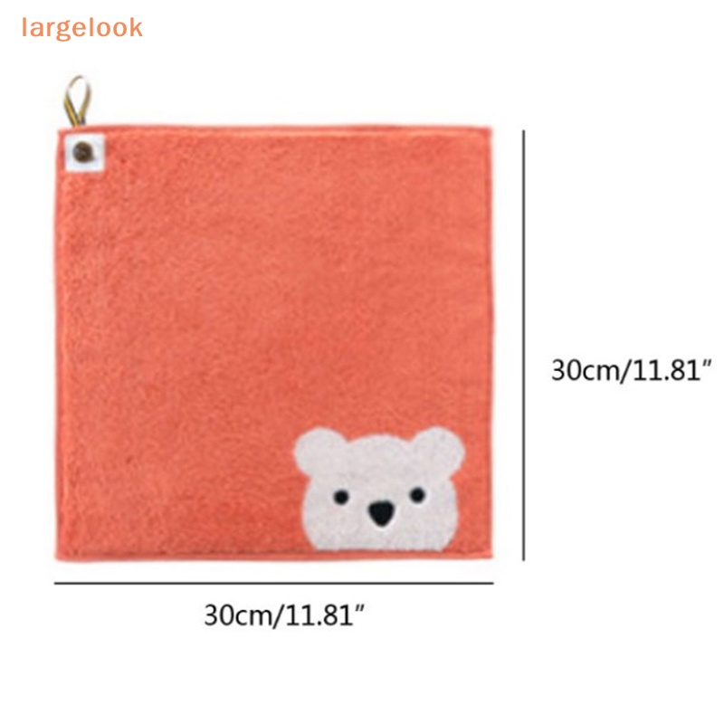 Khăn Lau Mặt / Tay Chất Liệu Cotton Mềm Họa Tiết Gấu Hoạt Hình Dễ Thương Có Thể Treo Cho Bé