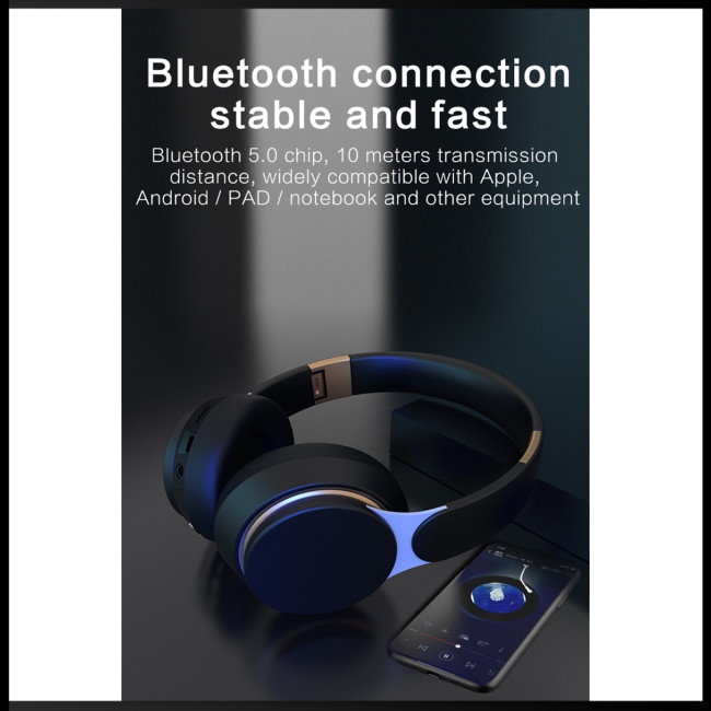 Tai Nghe Chụp Tai Zevaret Kết Nối Bluetooth Không Dây Có Thể Gấp Gọn Kèm Mic Thoại