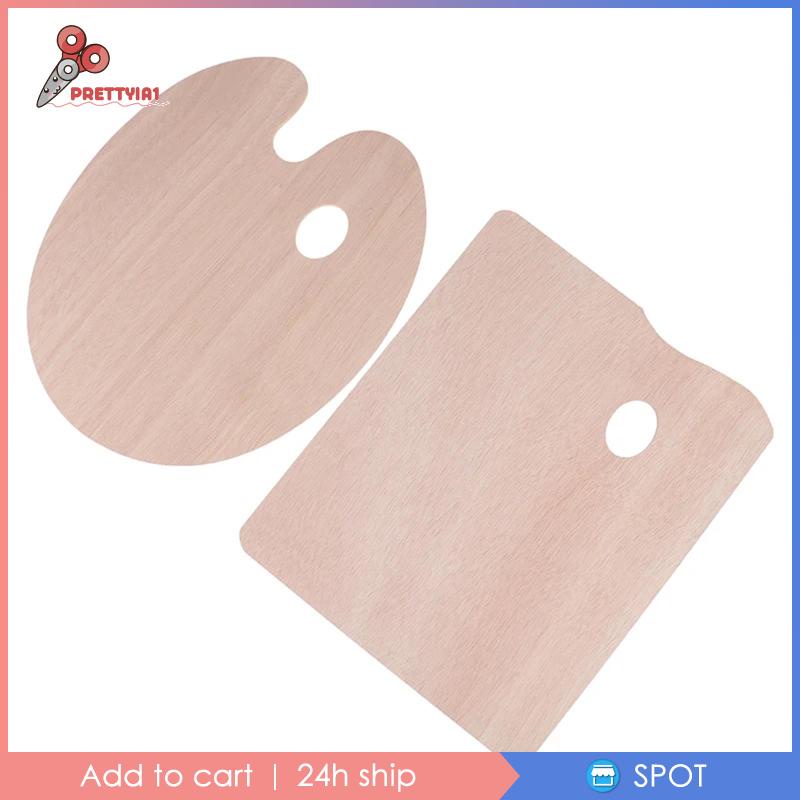 [Prettyia1] Bảng Trộn Màu Nước Vẽ Tranh DIY Bằng Gỗ Cho Người Mới Bắt Đầu