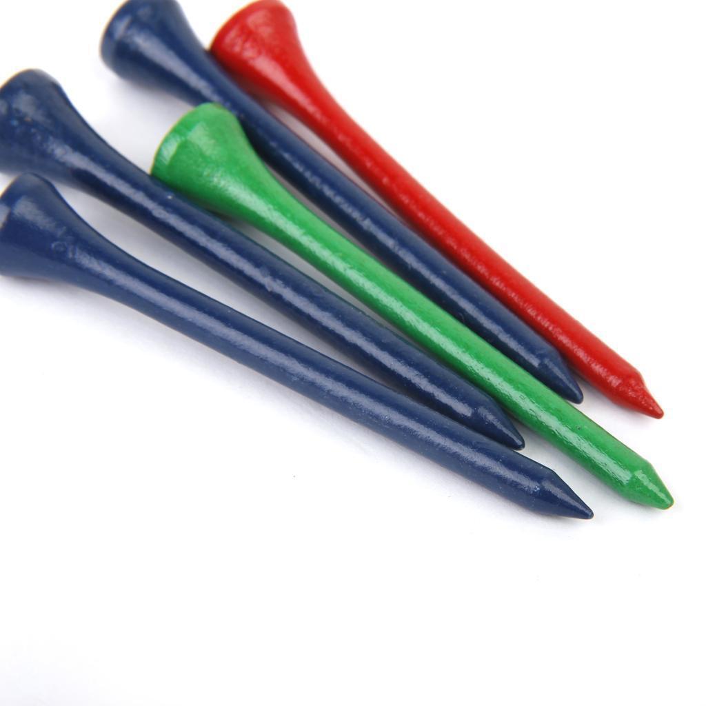 Set 200 Cái 200 Phụ Kiện Đánh Golf Bằng Gỗ Dài 83MM Nhiều Màu Sắc