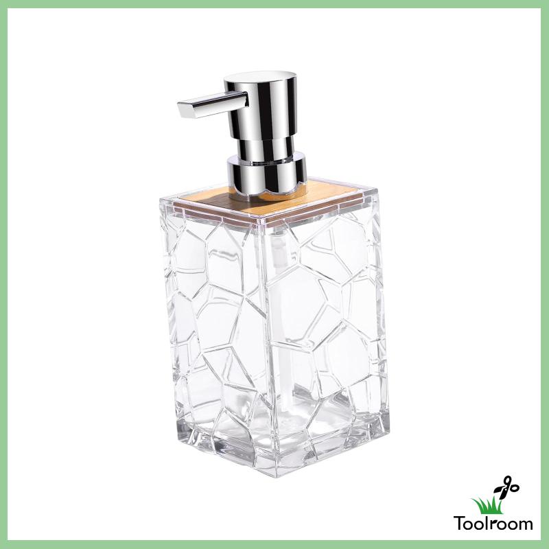 Bình Đựng Xà Phòng Rửa Tay Dạng Nhấn Bằng Acrylic Trong Suốt