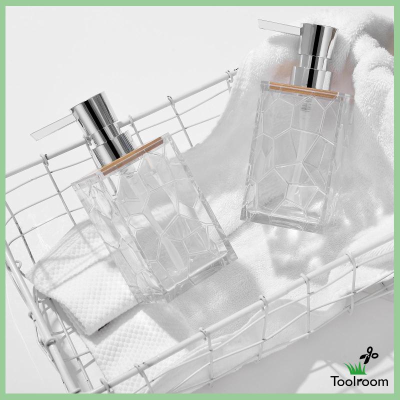 Bình Đựng Xà Phòng Rửa Tay Dạng Nhấn Bằng Acrylic Trong Suốt