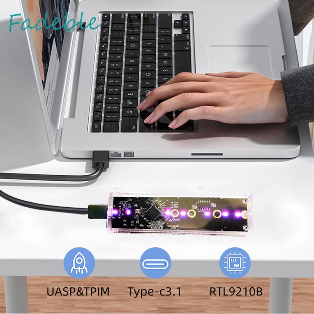 Ổ Đĩa Cứng M.2 Trong Suốt Cổng USB C 3.1 10Gbps Cho Laptop