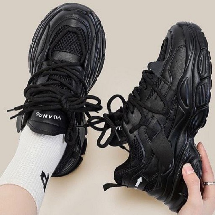 Giày Thể Thao Đế Mềm Phối Lưới Thoáng Khí Màu Trơn Thời Trang Cho Nữ