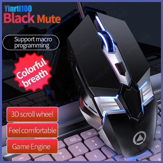 Chuột Quang Gaming Yinrti 3200DPI G12 6 NúT BấM, ĐầU CắM Usb