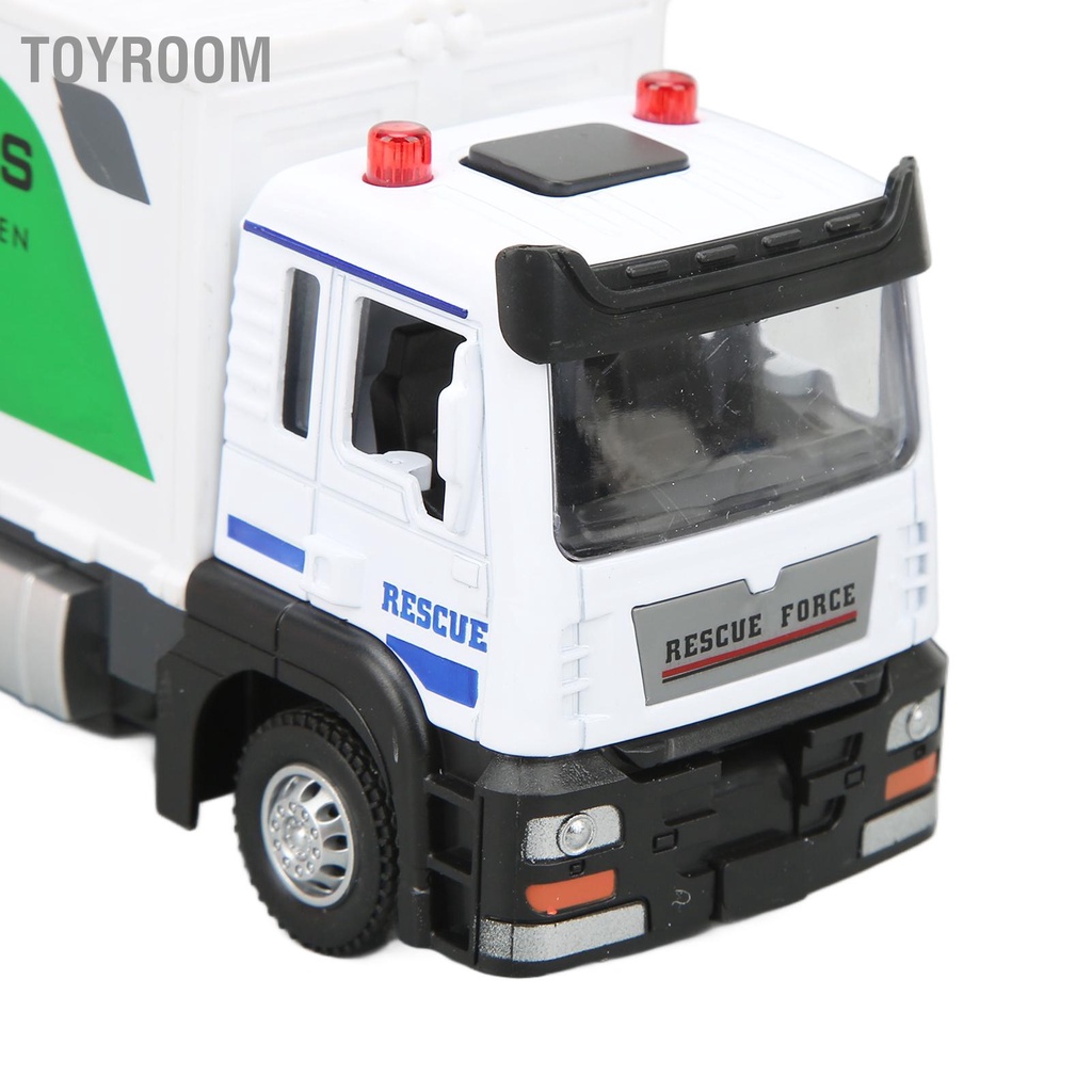 ToyRoom 1:32 Hợp Kim Xe Container Đồ Chơi Mô Hình Phỏng Âm Thanh Ánh Sáng Bán rơ moóc Có Pin
