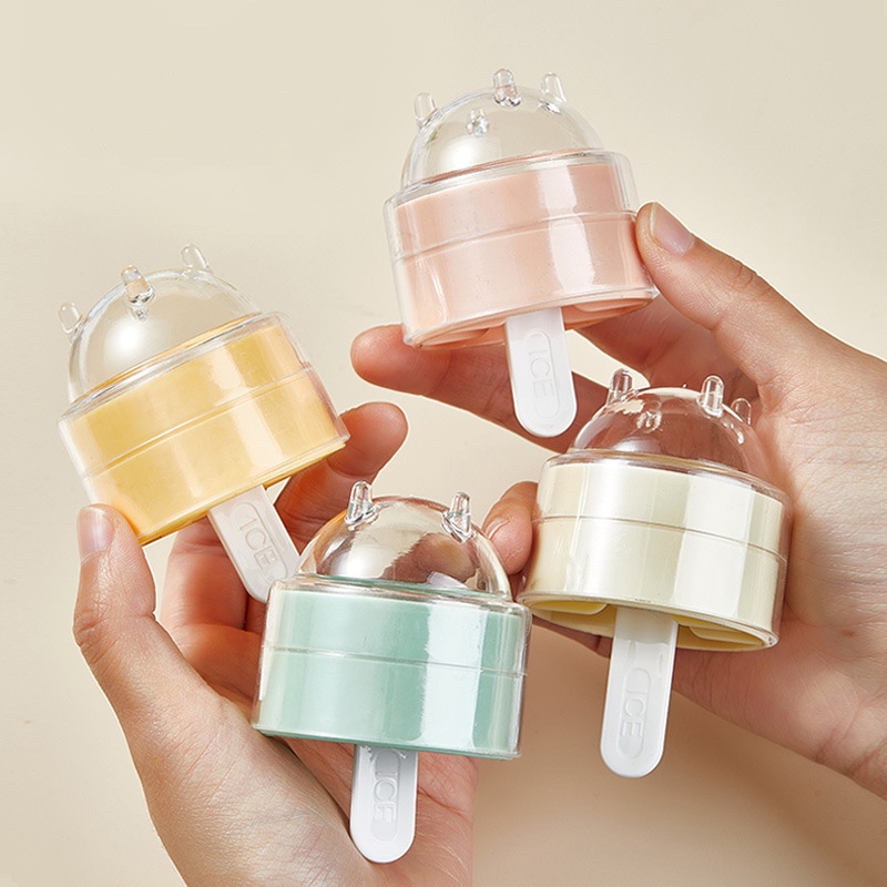 Set 4 Khuôn Làm Kem Que Hình Quả Cầu DIY