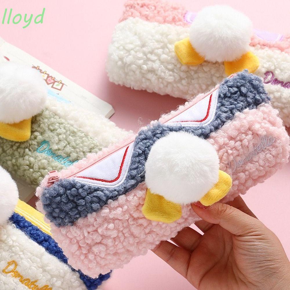 Túi Đựng Bút / Mỹ Phẩm Để Bàn Họa Tiết Hoạt Hình Phong Cách Hàn Quốc Xinh Xắn