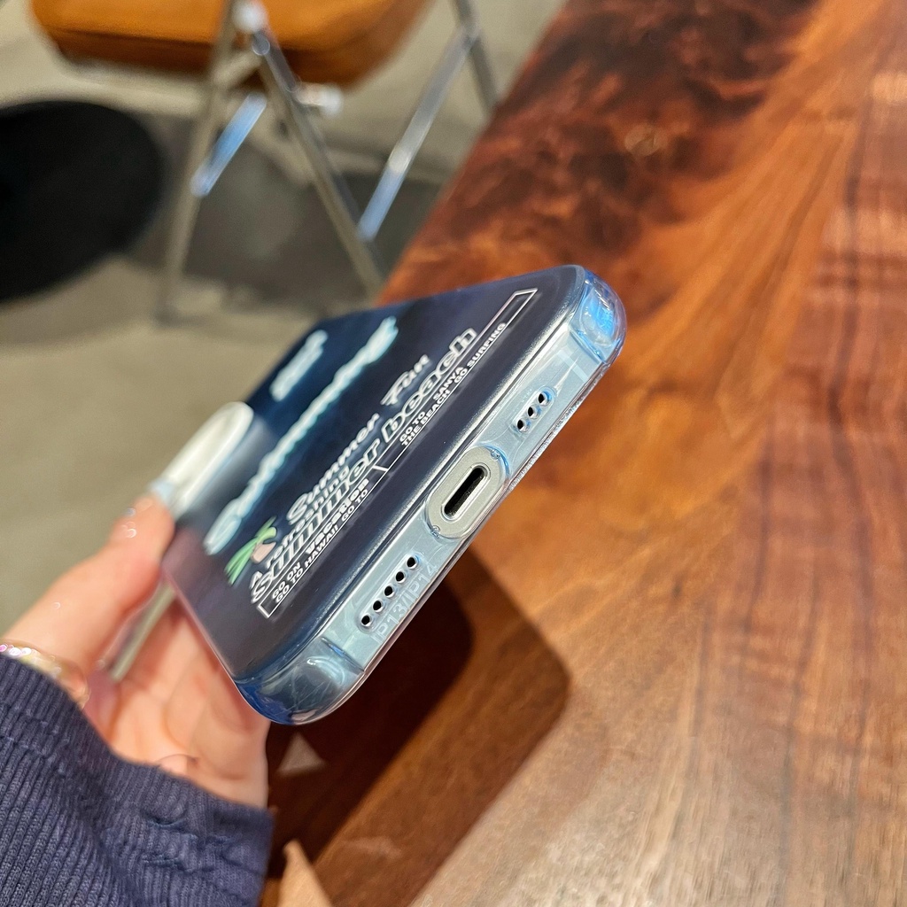 Ốp Điện Thoại TPU Mềm Trong Suốt Chống Rơi Chống Sốc In Họa Tiết Bãi Biển Cho iPhone 14 13 12 11 Pro Max