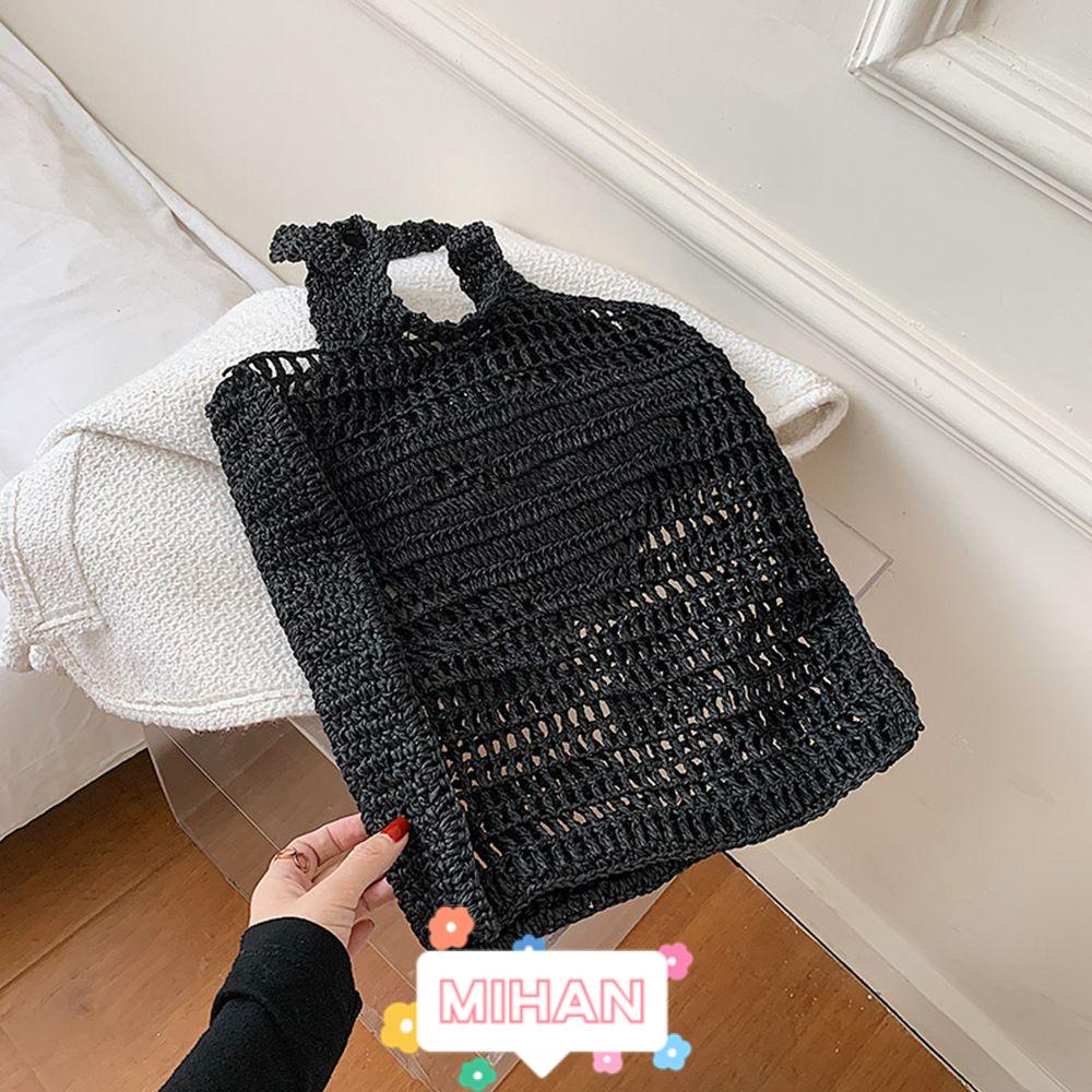 Túi Xách Đan Lát Sức Chứa Lớn MIHAN1 Phong Cách Vintage