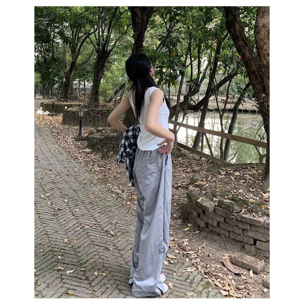 Quần Dài Thể Thao Dáng Suông Rộng Phong Cách Retro Nhật Bản Thời Trang Mùa Hè Cho Nam