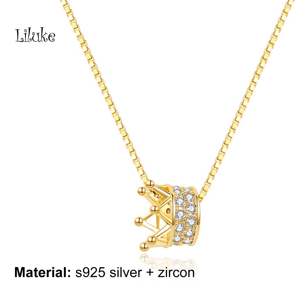 Vòng cổ Hợp Kim Trang Trí Mặt Hình Vương Miện Xinh Xắn Cho Nữ