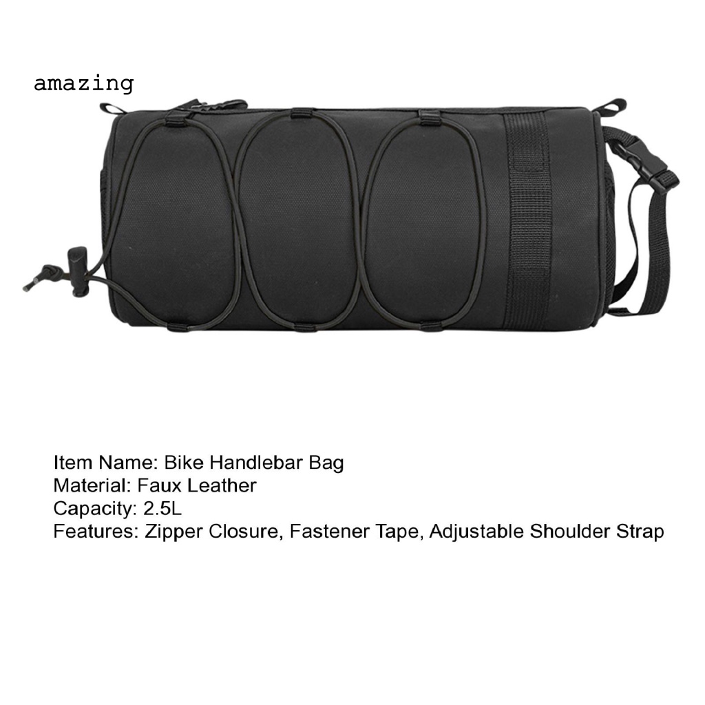 [AM] Túi Giả Da Có Dây Khóa Kéo Trước Xe Đạp Leo Núi