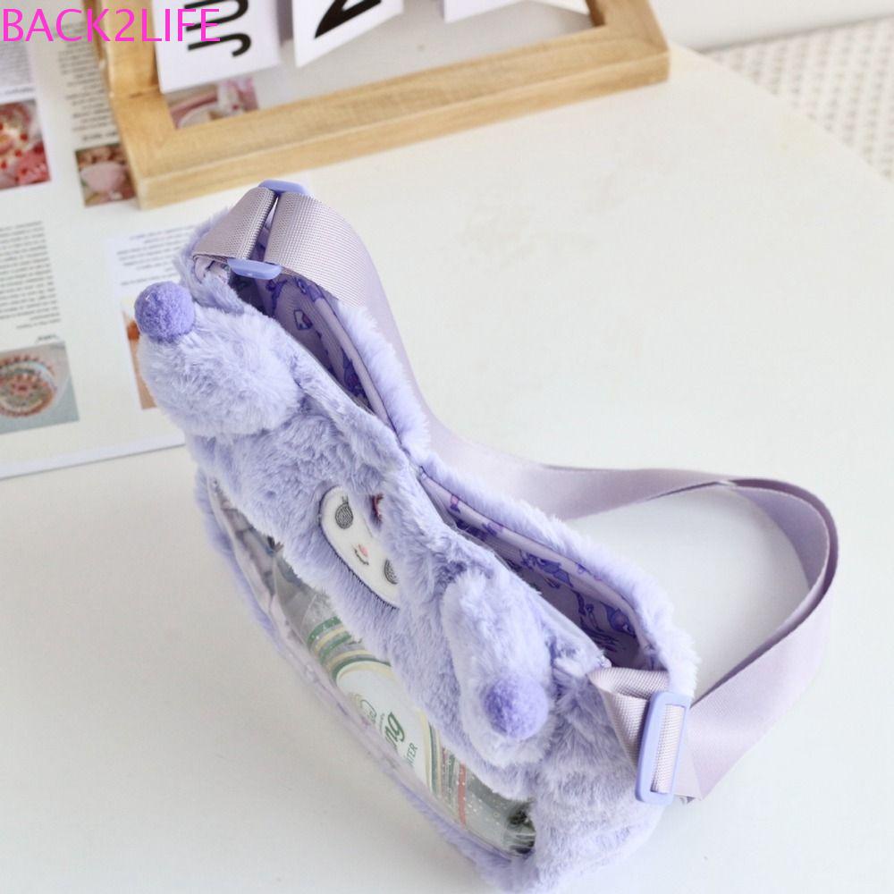 Túi Đeo Chéo Trong Suốt Hình Kuromi Hoạt Hình 2Life Bằng PVC Nhồi Bông Dễ Thương Cho Bé Gái