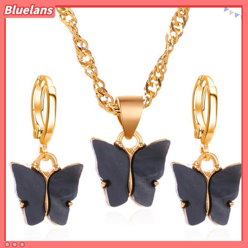 [BLS] Set Vòng cổ Và Bông Tai Hình Bướm Nhỏ Xinh Ngọt Ngào