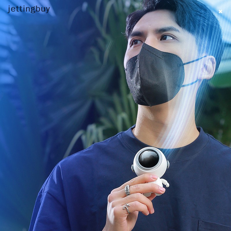 Quạt Đeo Cổ mini Cầm Tay Không Ồn Họa Tiết Hoạt Hình Sạc Cổng usb Dùng Ngoài Trời Vào Mùa Hè