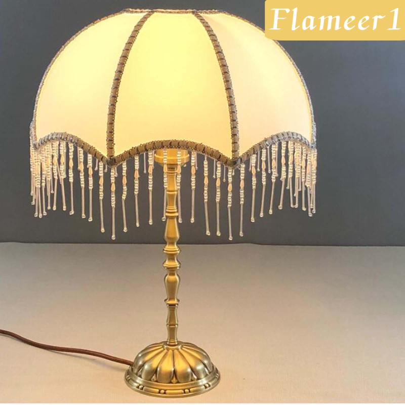 [Flameameer1] Ốp Chụp Đèn Bàn Hình Vòm Thay Thế Có Tua Rua Thanh Lịch Cho Đèn Ngủ