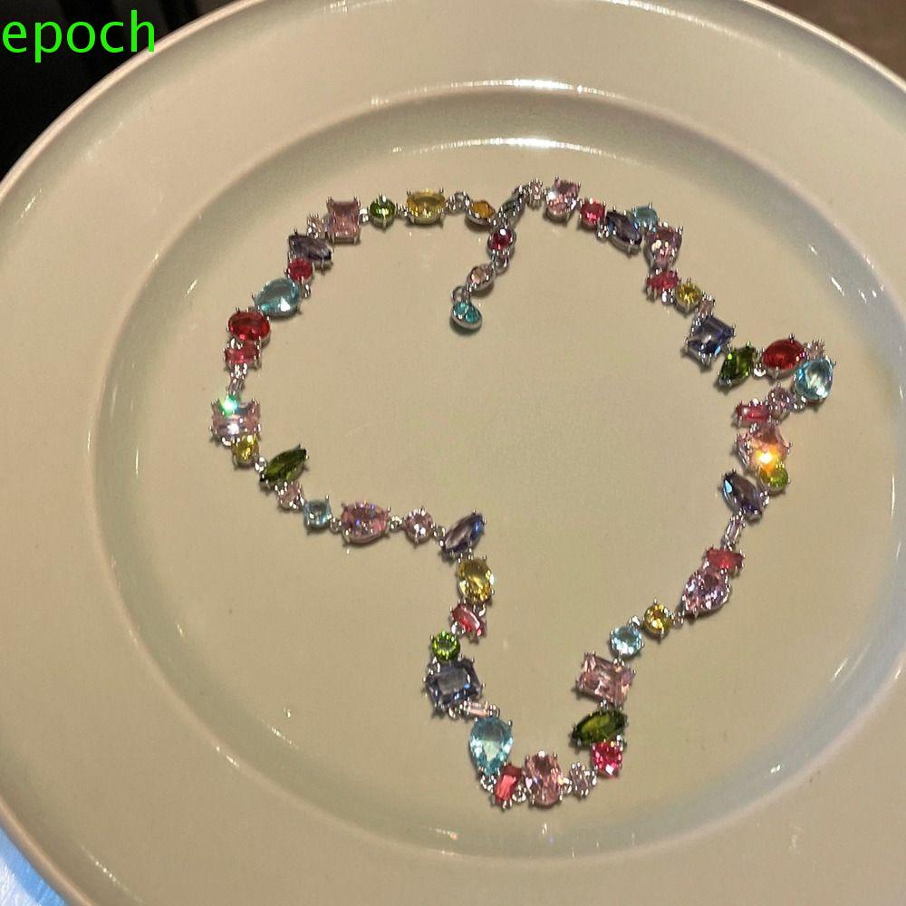 Epoch Vòng Tay / Vòng cổ Bằng Kim Loại Màu Kẹo Ngọt Tinh Tế Thời Trang Cho Nữ