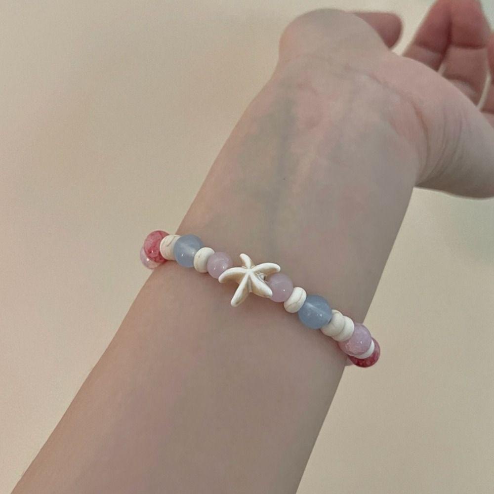 Vòng Tay Chuỗi Hạt Gốm Sứ Phối Hoa Mắt Mèo Thời Trang Hàn Quốc