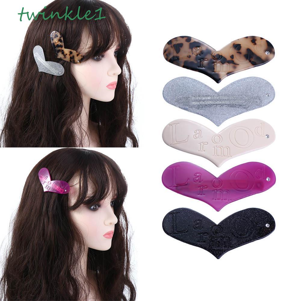 Kẹp Tóc Đuôi Ngựa Họa Tiết Da Báo / Trái Tim Lấp Lánh Ngọt Ngào Cho Nữ