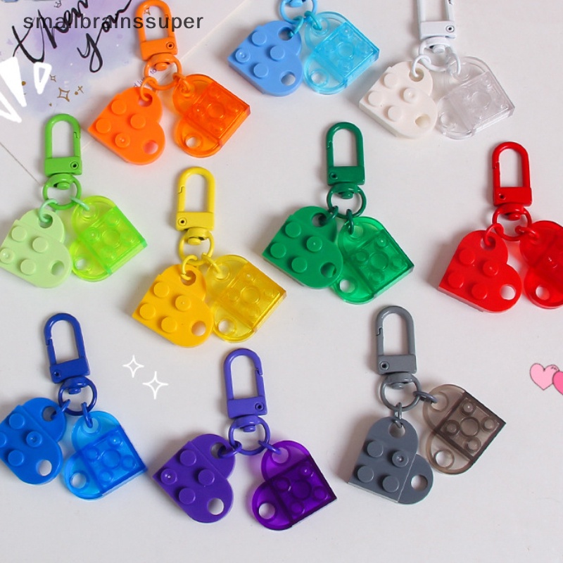 1 Móc Khóa Tình Bạn Hình Viên Gạch / Trái Tim Đôi Dùng Làm Quà Tặng Sinh Nhật Cho Cặp Đôi SBS