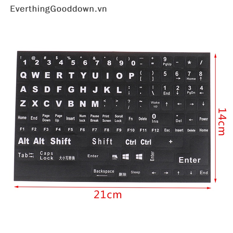 Everthinggooddown english full keyboard dán bàn phím trong suốt mờ máy tính xách tay vn