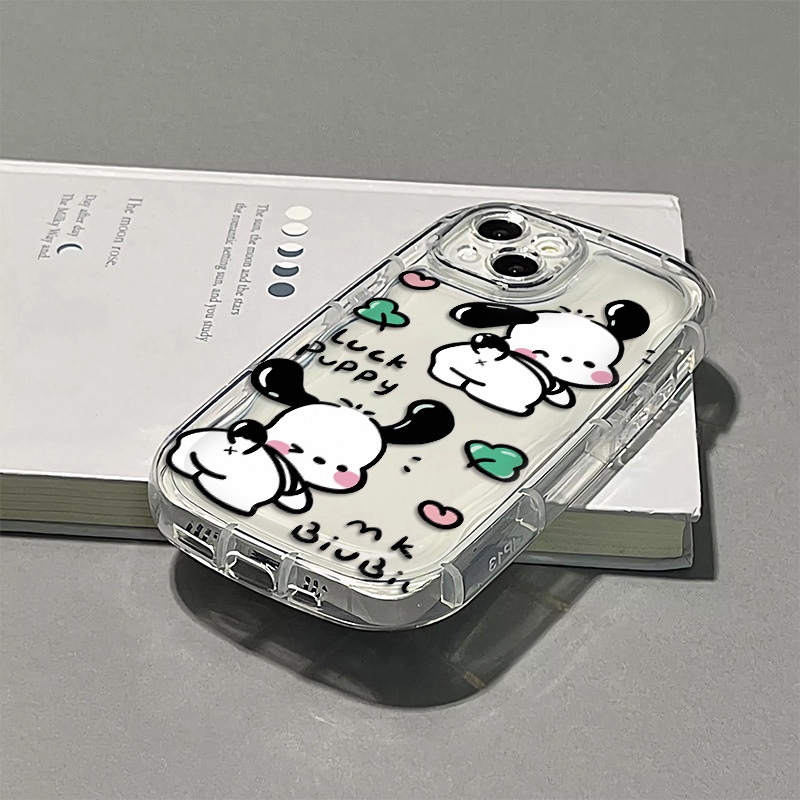 Ốp Điện Thoại Silicone Mềm Trong Suốt Chống Sốc In Hình Chú Cún Cho IPhone 14 13 12 11 Pro Max XS X XR 8 + 7 Plus