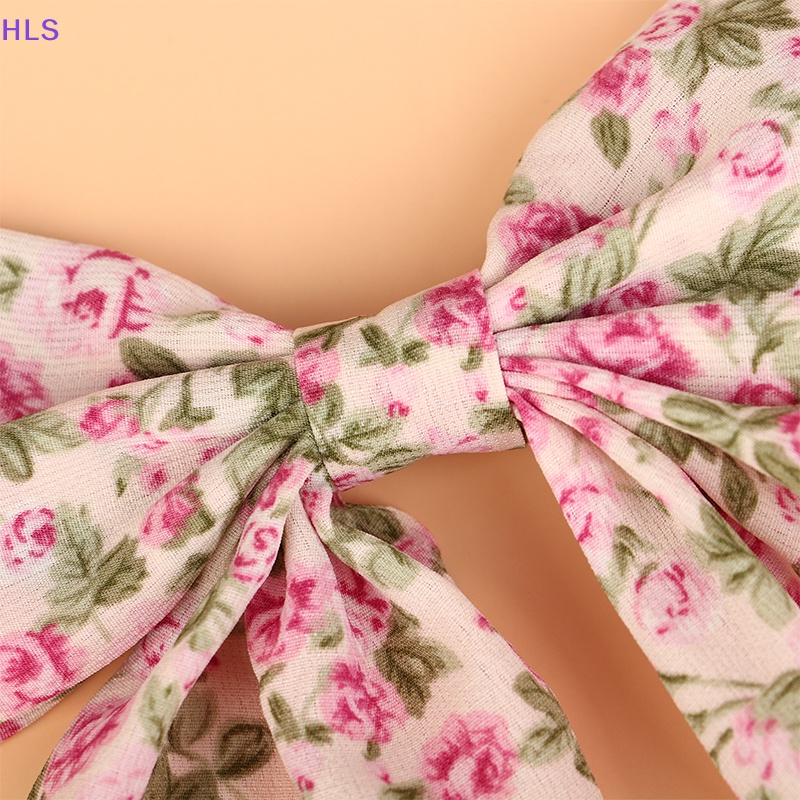 Kẹp Tóc Nơ In Họa Tiết Hoa Xinh Xắn Cho Nữ