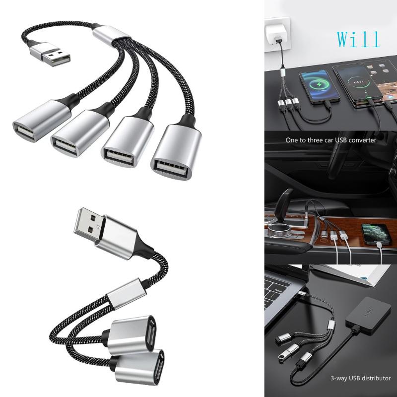Dây Cáp Nối Dài Chuyển Đổi Cổng USB Type C Sang 2 3 Cổng USB