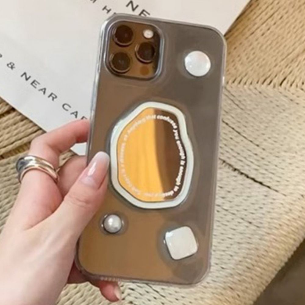 Ốp Điện Thoại TPU Mềm Trong Suốt Đính Ngọc Trai 3D Lấp Lánh Chống Sốc Cho IPhone 14 13 12 11 Pro Max X XR 8 7 Plus SE