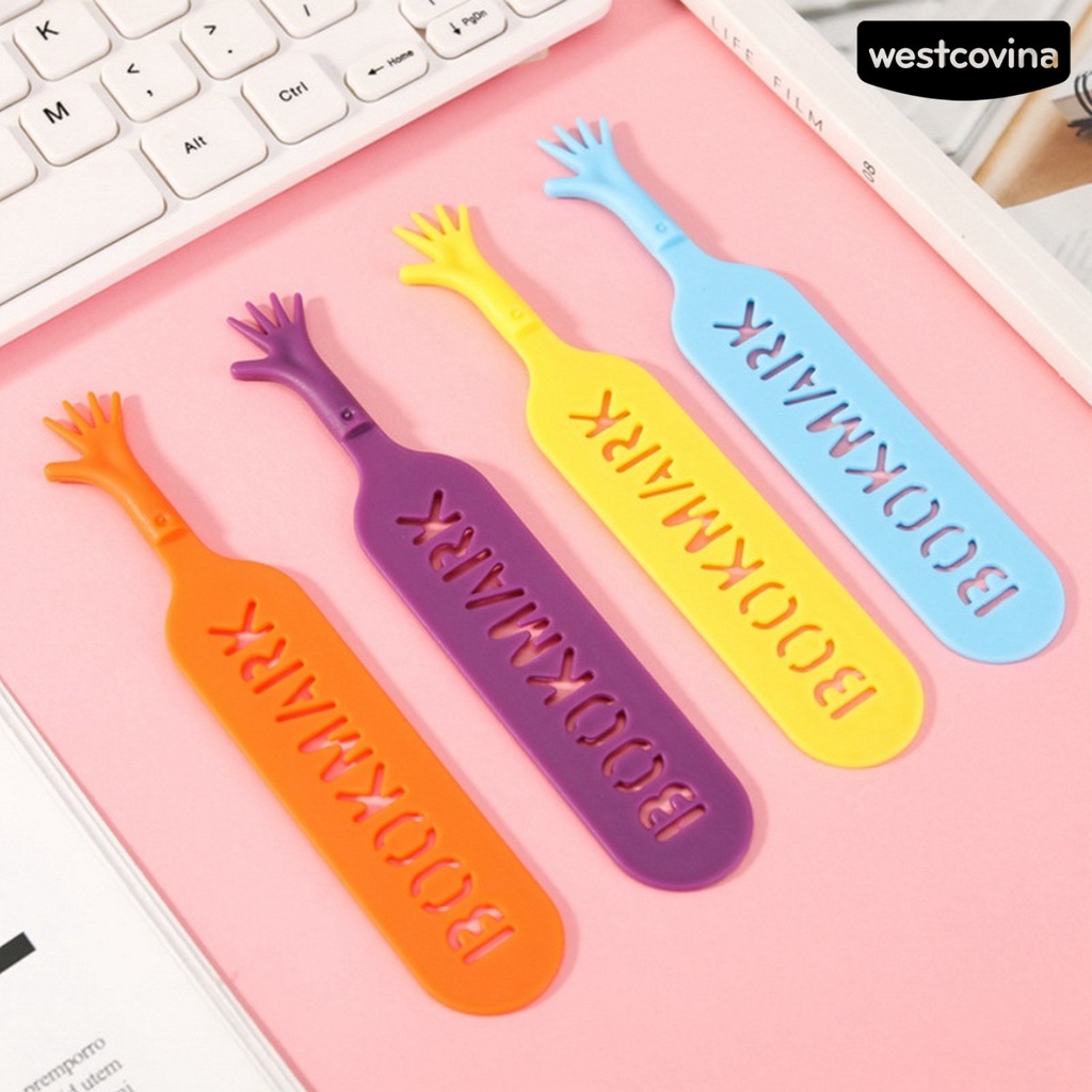 [WSTN] [WSTN]✎Bộ 4 Thẻ Đánh Dấu Sách Chống Trầy Thiết Kế Khoét Rỗng Trơn Làm Thủ Công Bề Mặt