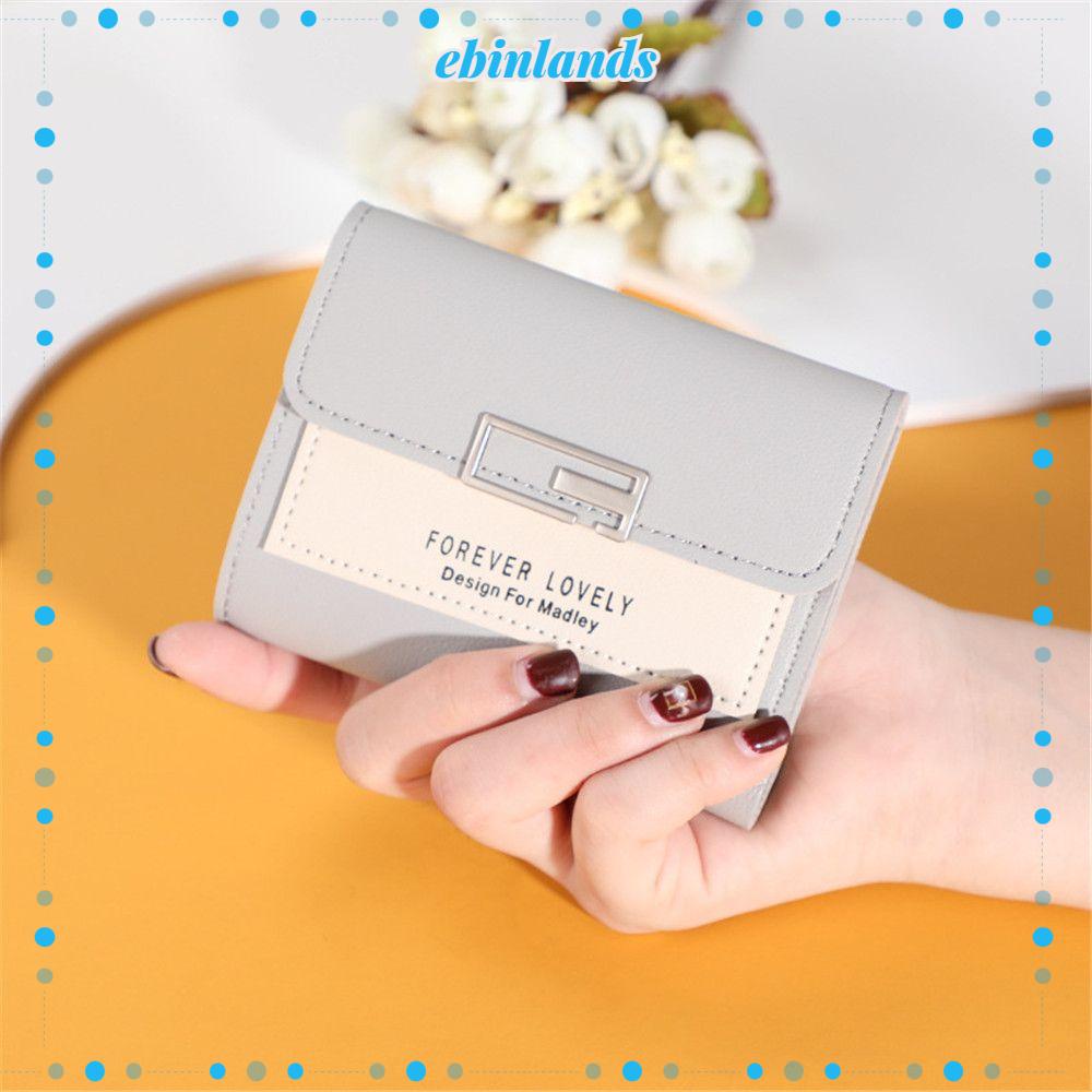 EBINLANDS Ví Da PU Mini Đựng Tiền Xu Kiểu Dáng Đáng Yêu Cho Nữ