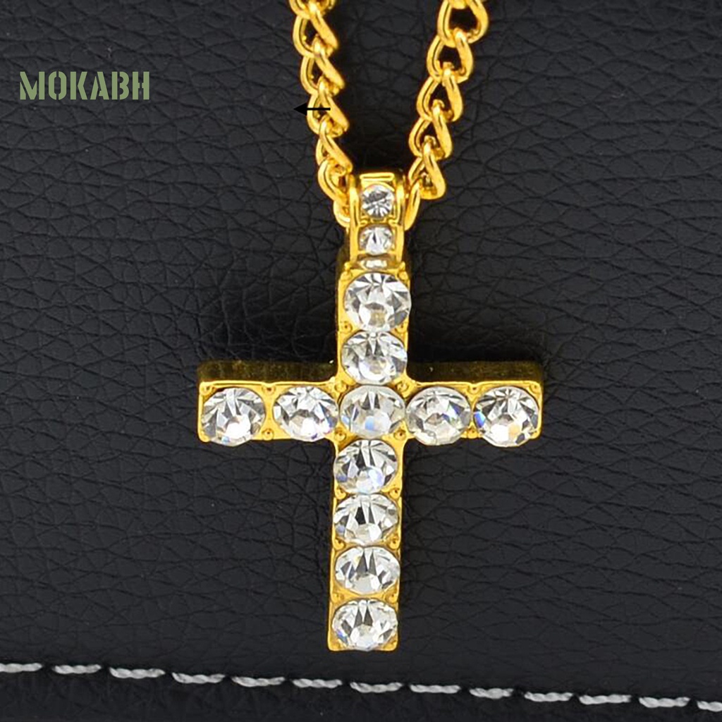 Vòng cổ Hợp Kim Mặt Hình Thánh Giá Đính Đá Nhân Tạo Thời Trang