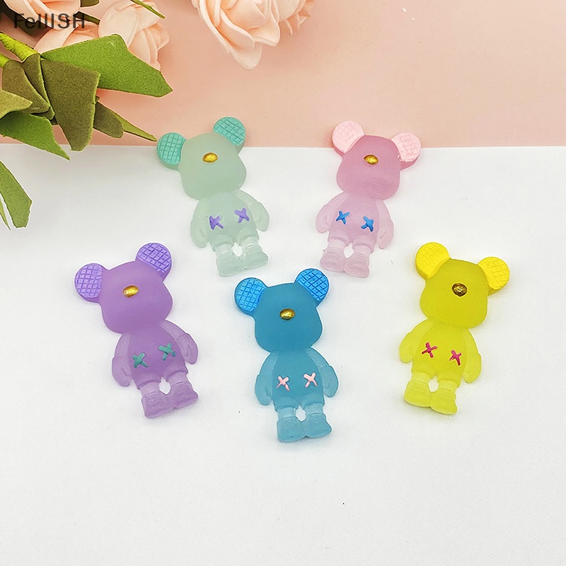 [Felli] Kẹp Tóc Resin Phát Quang Hình Gấu Hoạt Hình DIY Sáng Tạo Phụ Kiện Trang Trí Điện Thoại 439br