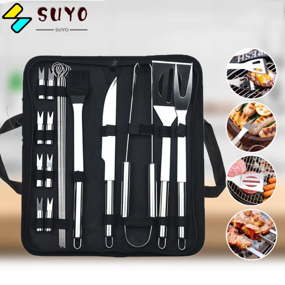 Bộ Dụng Cụ Nướng BBQ Gồm Túi Đựng Bằng Thép Không Gỉ