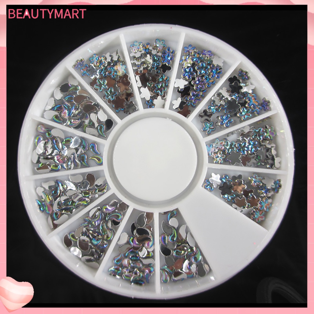 Khay Bánh Xe Đính Đá DIY Thời Trang Dành Cho Trang Trí Móng Tay