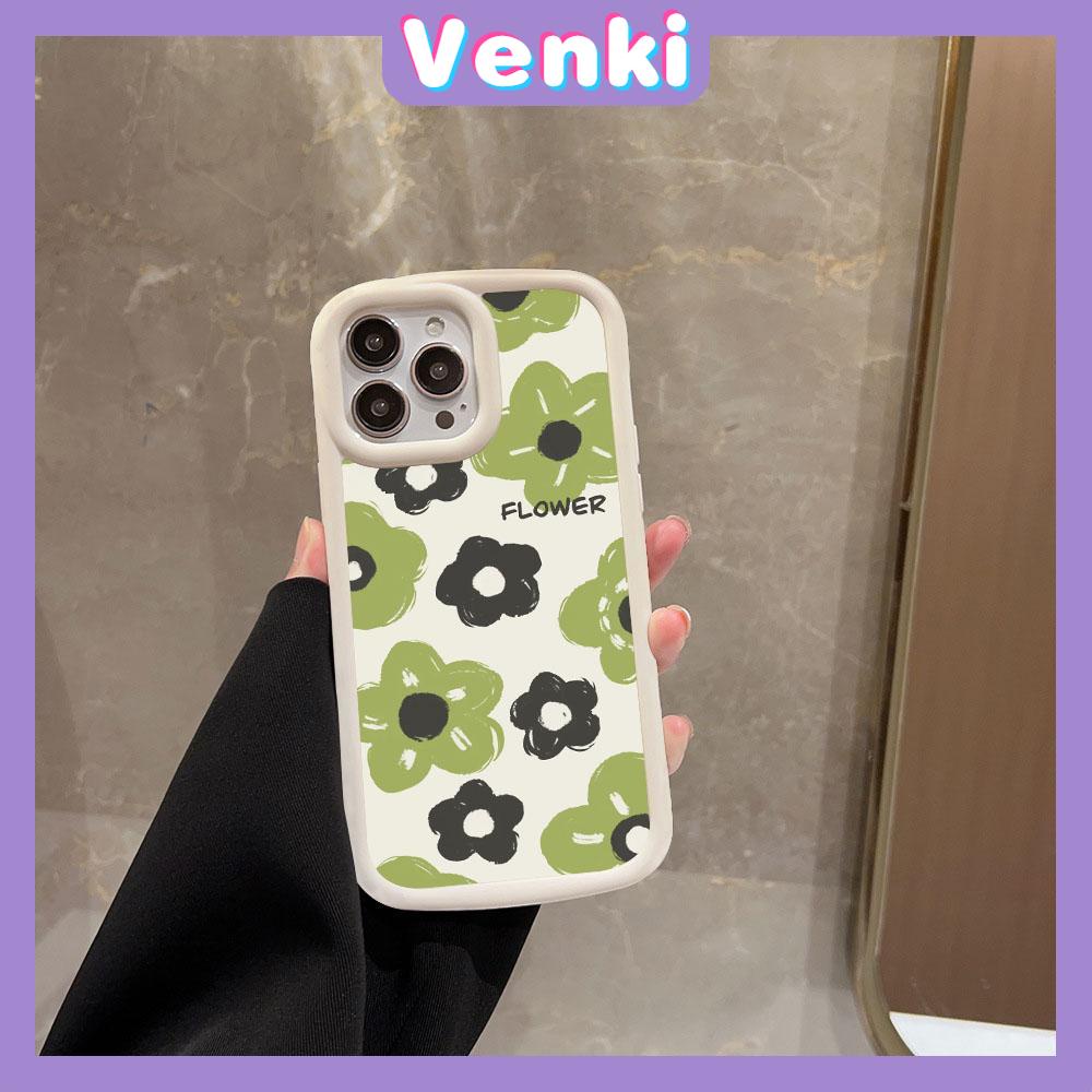 VENKI - Dành Cho iPhone 11 Ốp Lưng iPhone Mờ Vỉ Mềm Ốp Lưng Chống Sốc Màu Be Đen Bảo Vệ Camera Hoa Xanh Đơn Giản Tương Thích Với iPhone14 13 Pro max 12 Pro Max XR Xs 7 8Plus
