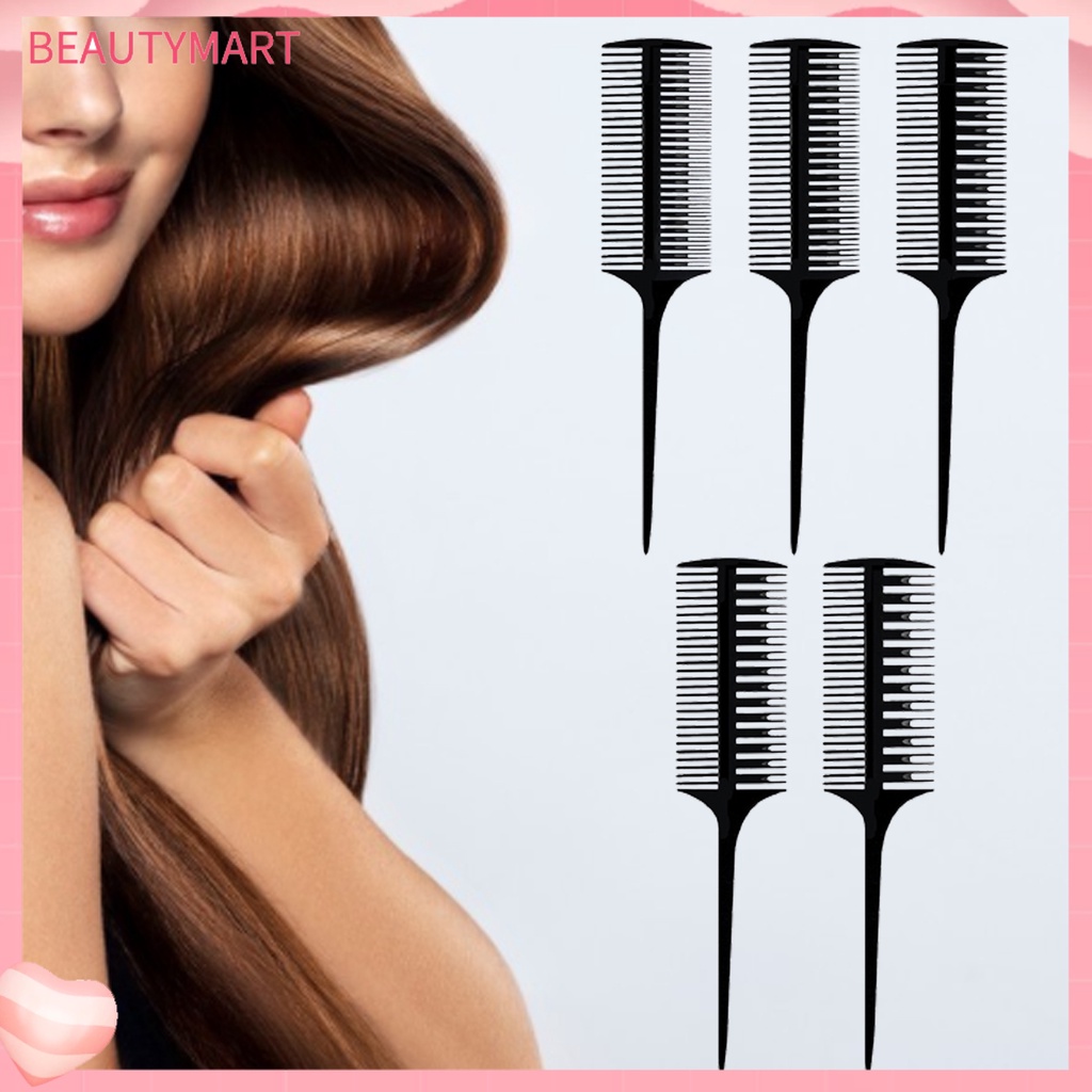 Lược Chải Tóc Hai Đầu Bằng Nhựa ABS Chịu Nhiệt Thiết Kế Răng Thưa Tiện Dụng