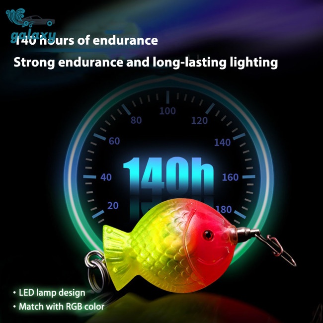 Galaxy Đèn Led Câu Cá Phát Sáng Nhiều Màu Tích Hợp Pin Gọn Nhẹ Chống Thấm Nước Độ Sáng Cao
