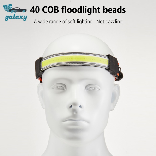 Galaxy Đèn Led Cob Đeo Đầu 250lm Sạc Usb Cảnh Báo An Toàn Cho Hoạt Động Ngoài Trời