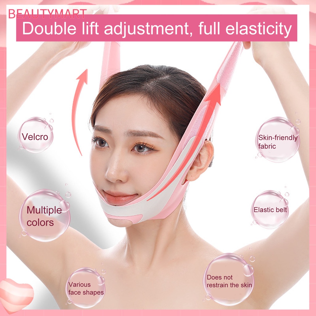 [beautymart] Băng Quấn Định Hình Khuôn Mặt Chữ V Không Đường May Co Giãn Thoải Mái Có Thể Điều Chỉnh