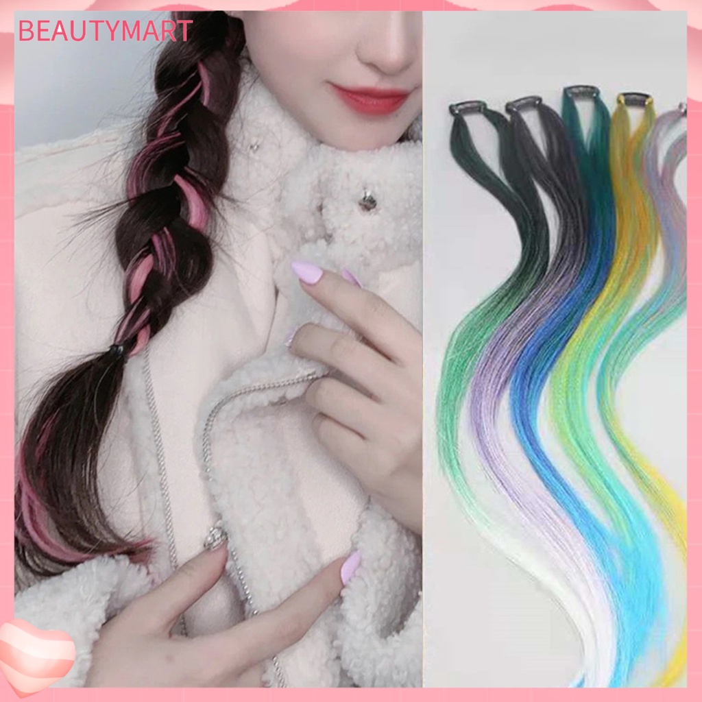 [beautymart] Tóc Giả Thắt Bím Vô Hình Không Để Lại Dấu Vết Màu Gradient Bằng Lụa Chịu Nhiệt Độ Cao Hai Sợi Có Thể Điều Chỉnh Dành Cho Nữ