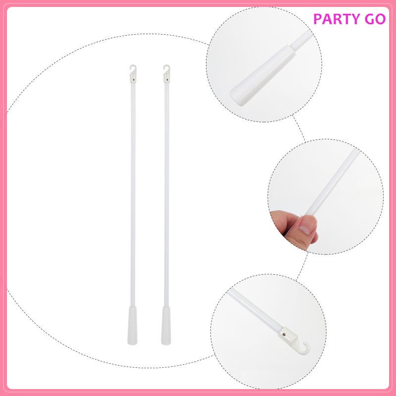 Bộ 2 Thanh Rèm Cửa Sổ Màu Trắng Bằng Kính Thay Thế Tiện Dụng