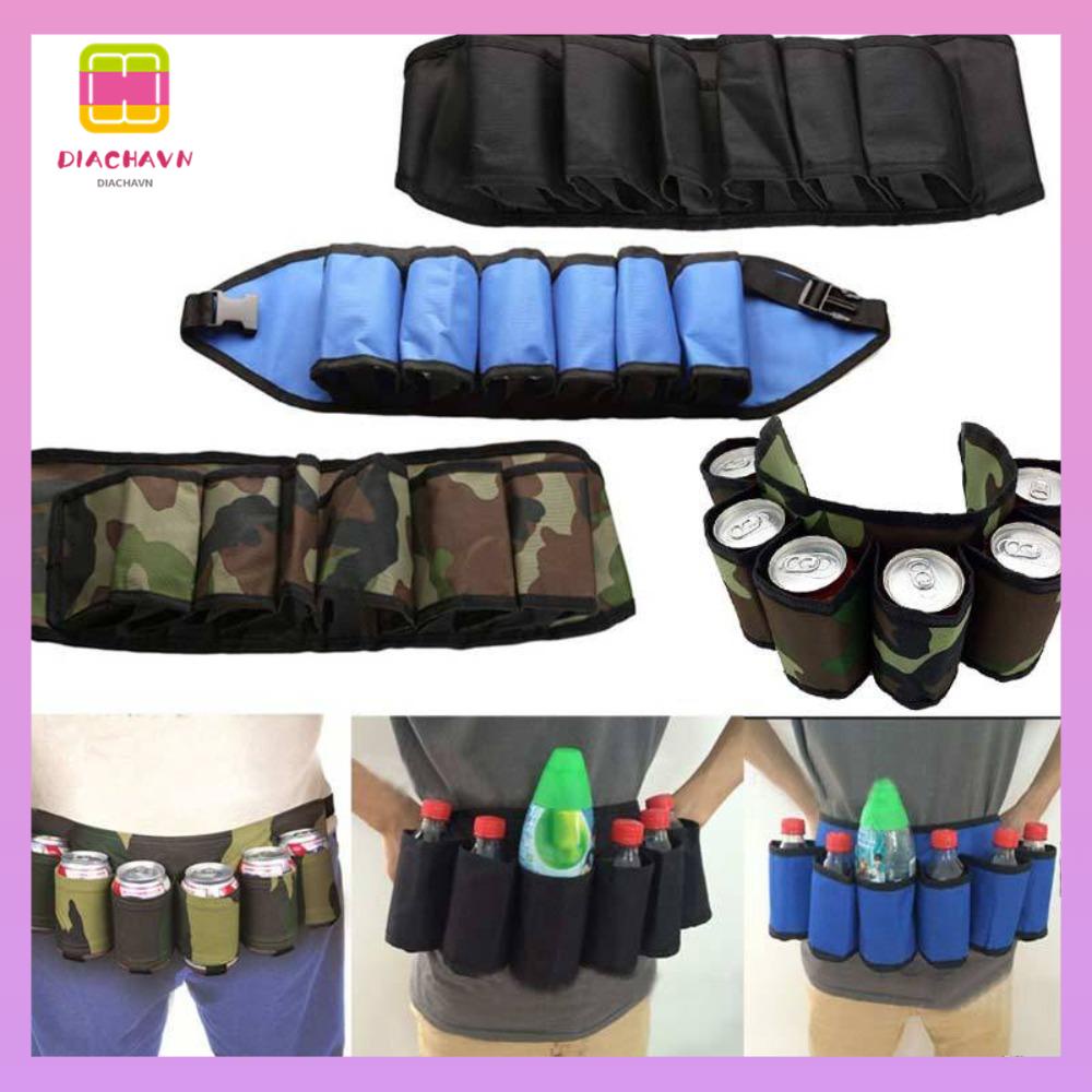 Túi Đeo Hông Đựng Bia 6 Ngăn Kèm Giá Đỡ Tiện Dụng Mang Theo Du Lịch Cắm Trại