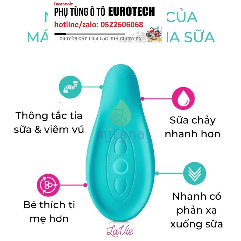 Máy Thông Tắc Tia Sữa Lavie Massage Thông Tia Tại Nhà Ít Đau Tự Làm Dễ Dàng Ngừa Tắc Lại Hút Nhanh Hơn Kích Sữa Mẹ