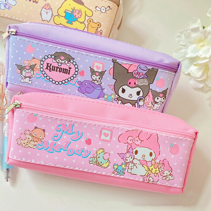 SANRIO Túi Đựng Bút Họa Tiết Hoạt Hình Dễ Thương Cho Bé