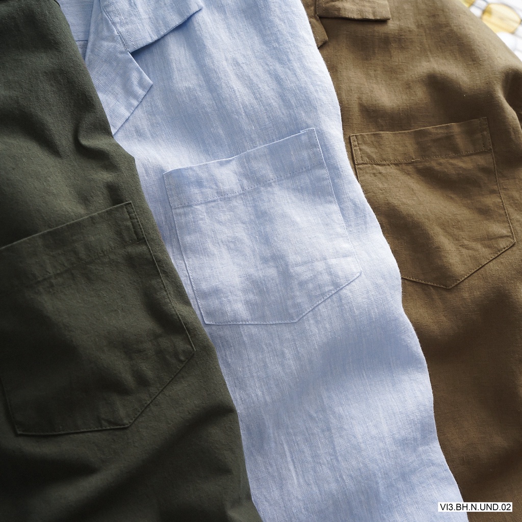 Sơ mi Linen lai ngang đẹp xuất sắc - chiếc áo linen đập tan con nóng mùa hè - SMUN8