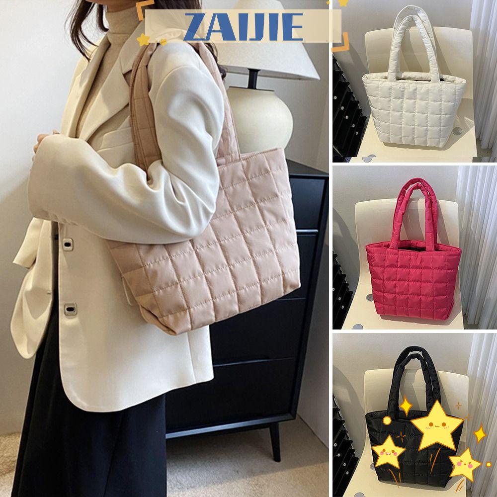 Túi Tote Chất Liệu Nylon 24 Ngăn Sức Chứa Lớn Màu Trơn Thời Trang Cho Nữ