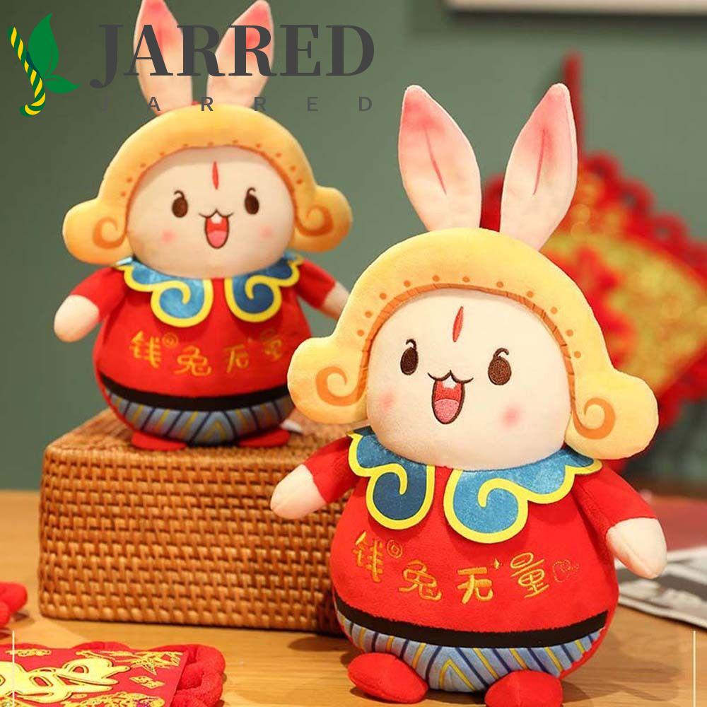 JARRED Thỏ Nhồi Bông Cotton Mềm Mại Phong Cách Trung Hoa Trang Trí Nhà Cửa